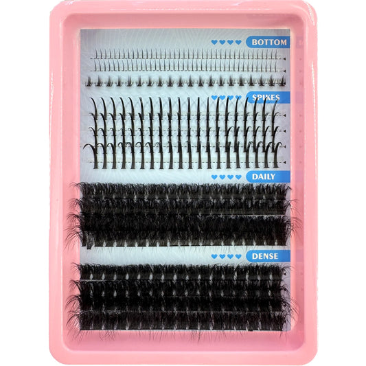 Bold Spike Lash Cluster Set