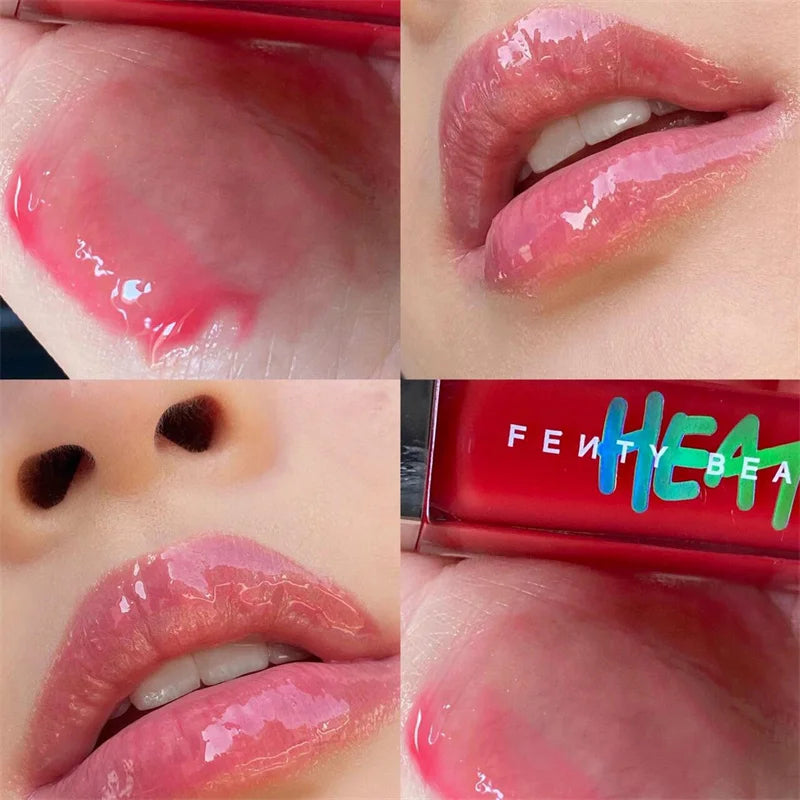 Fenty Beauty Lip Gloss Lipstick Water Gloss Highlight Mirror Lasting FUSSY HEAT RIRI Sparkling Charming Moisturizing Lip Care