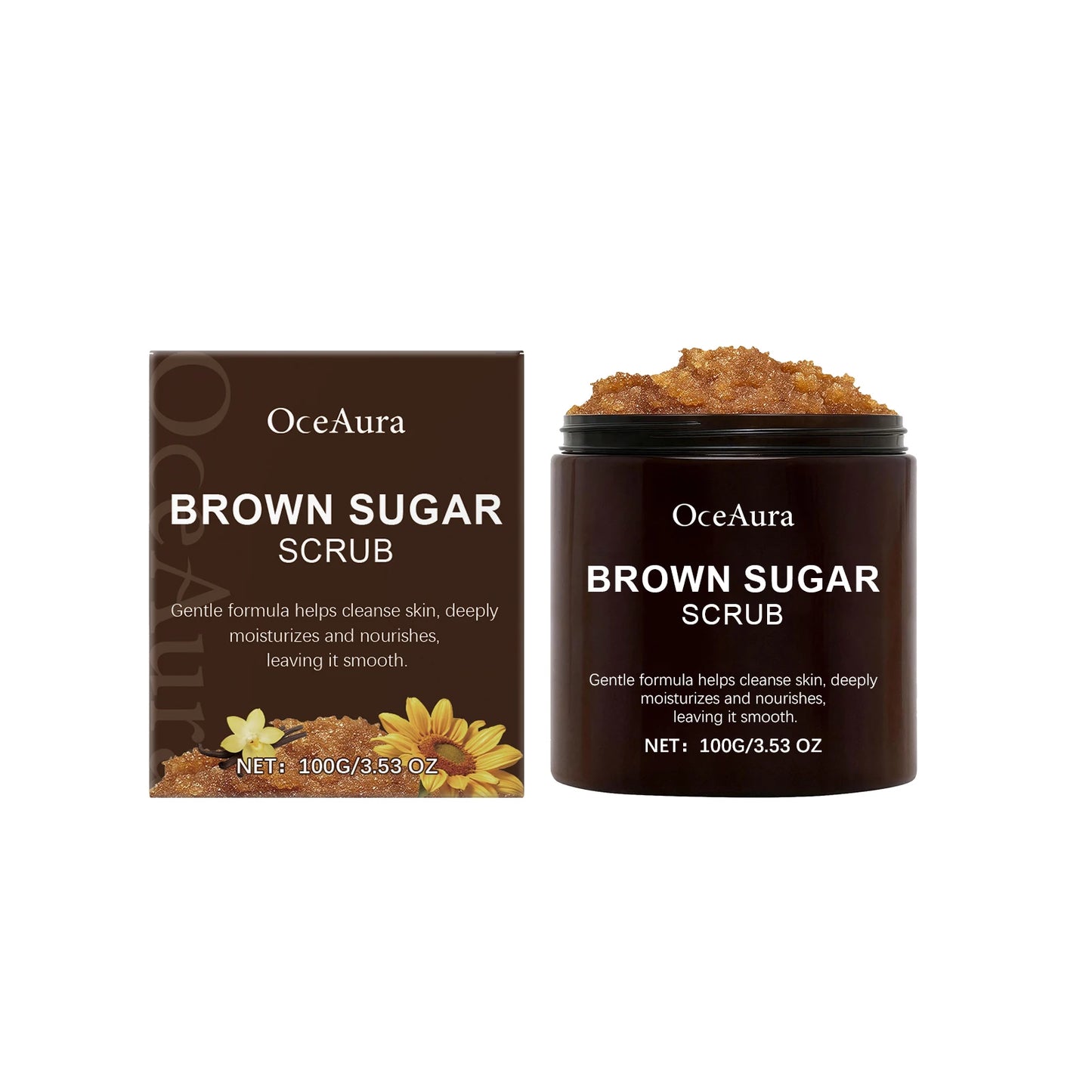Reduces Roughness Brown Sugar Body Scrub Gently Cleanses Dead Skin Plant Oils Nourish Skin Leaving It Smooth and Soft