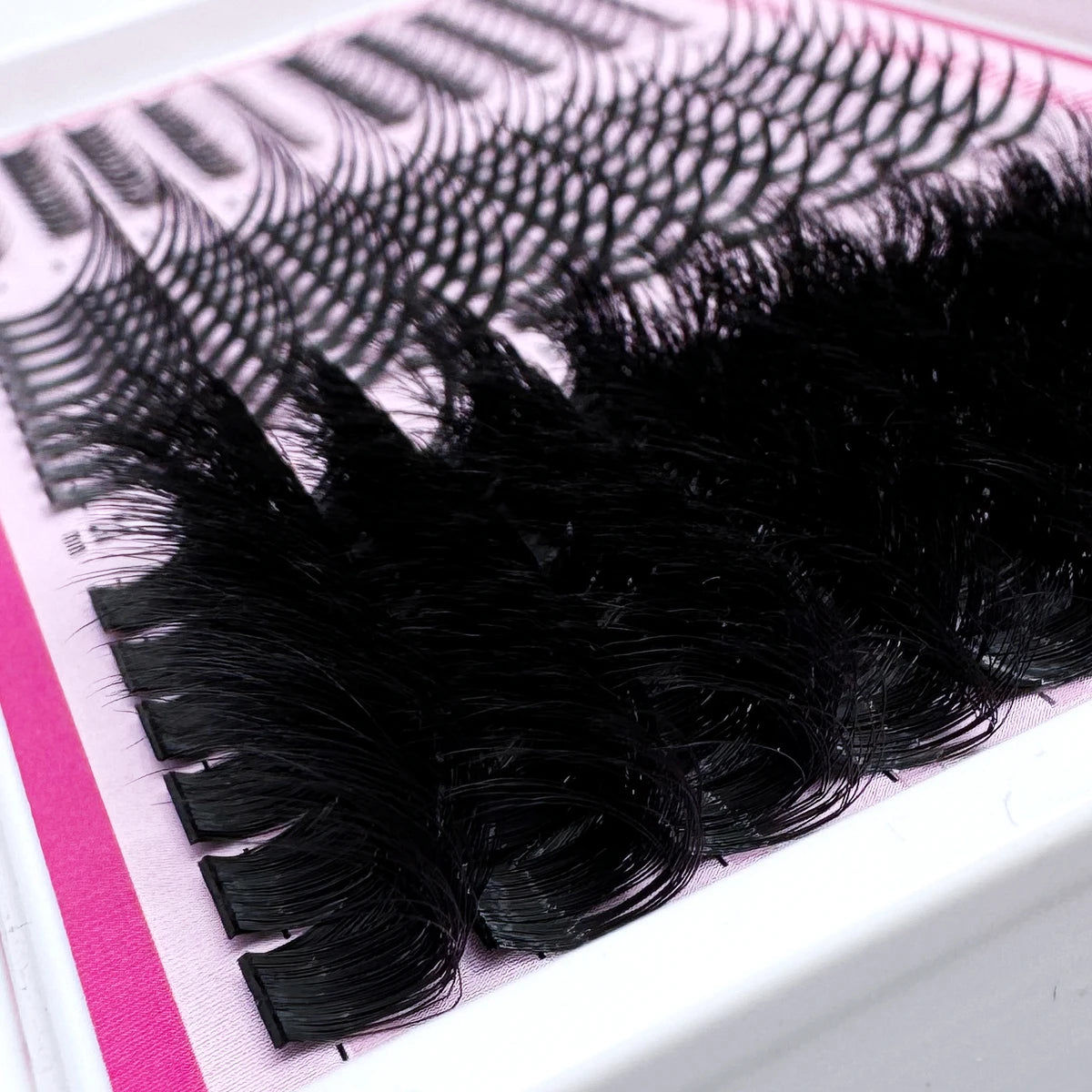 4 IN 1 Lash Clusters 200D-60D Long 6-20mm Lash Spikes lower eyelashes Reusable Bottom DIY Spiky Lash Extension Manga Clusters