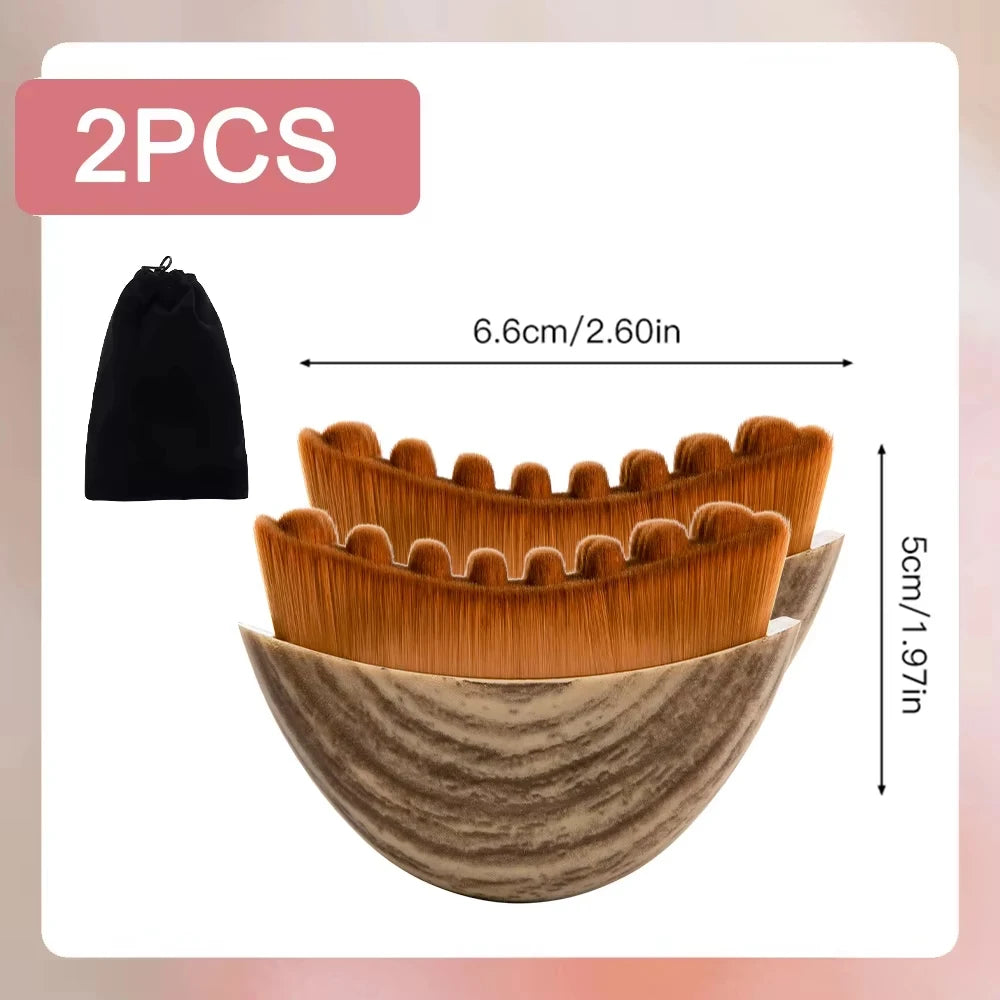 Lymphatic Drainage Face Brush Gua Sha Tool Set Facial Massage Kit Jawline Lifting Relaxation Contour Face Brush with Storage Bag