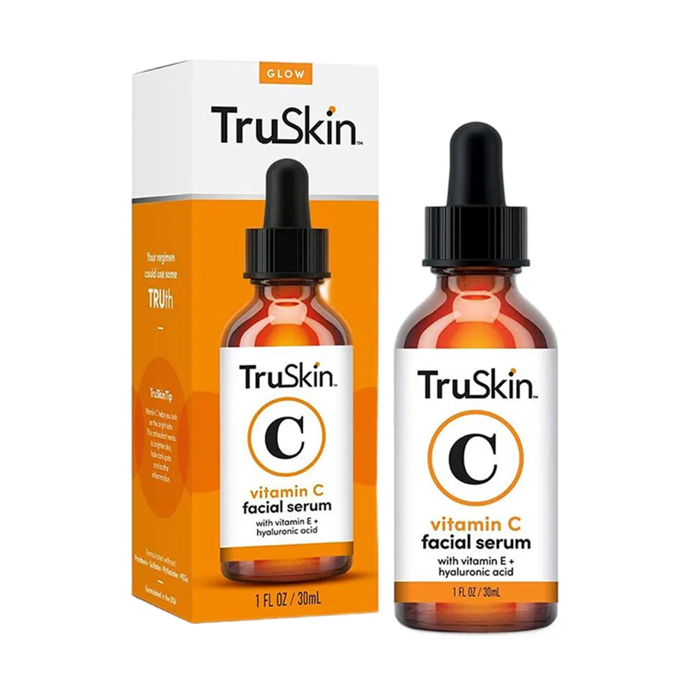 TruSkin Vitamin C Facial Serum 30ml 60mlwith Vitamin E Hyaluronic Acid Brightening Anti-Aging Serum