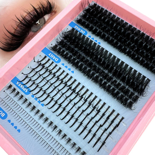 Bold Spike Lash Cluster Set